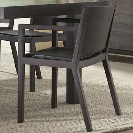 Dining Arm Chair with Block Feet